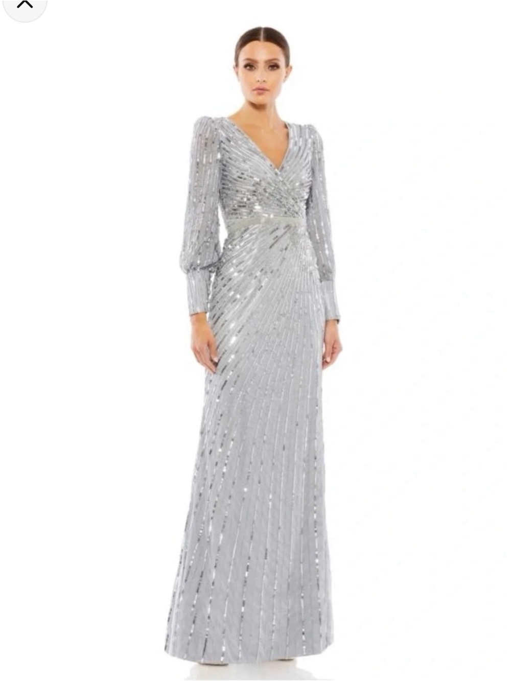 Mac Duggal 5501- Sequin Long Sleeve Size 20